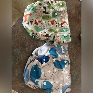 Cloth reusable diapers one size adjustable
